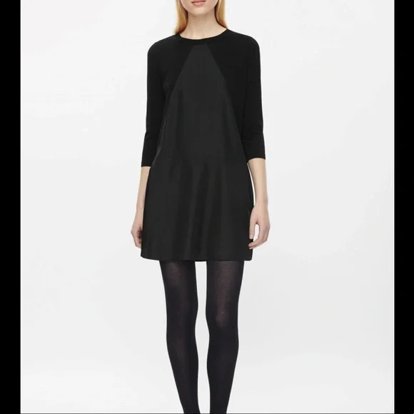 COS | Dresses | Cos Triangle Panel Inset Knit Dress | Poshmark
